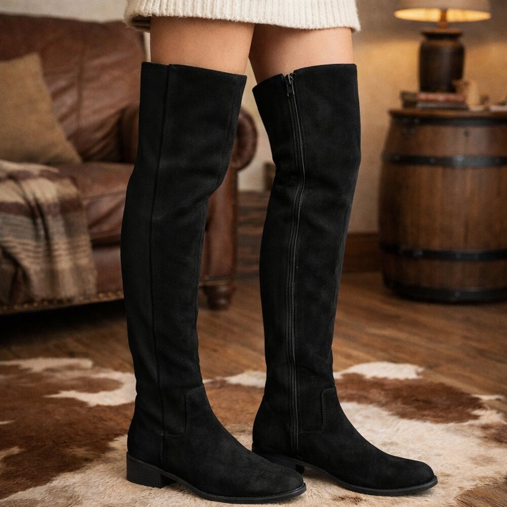 Black Over-the-Knee Boots